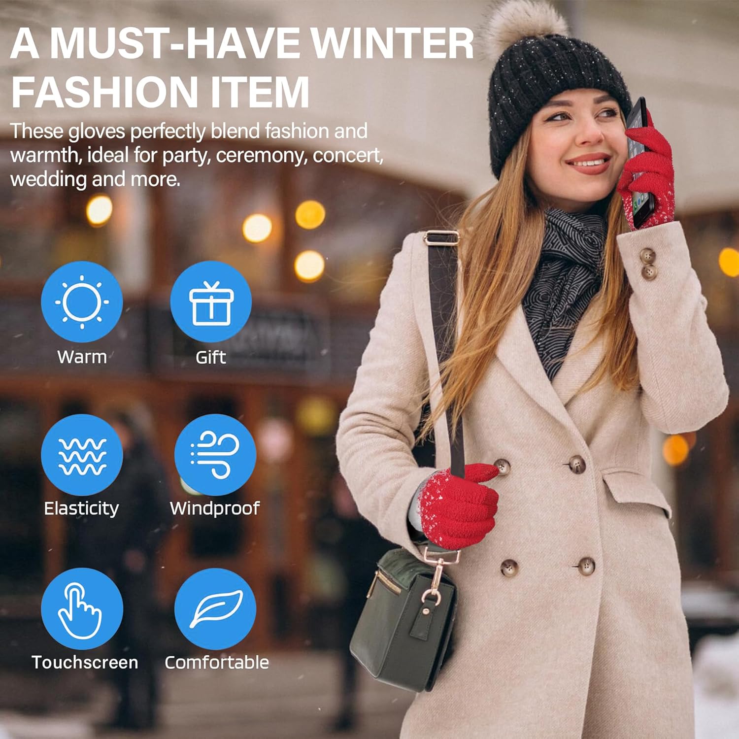 FZ FANTASTIC ZONE Womens Winter Warm Touchscreen Gloves Knit Working Texting Thermal Gloves for Women Cold Weather Gifts - Image 4