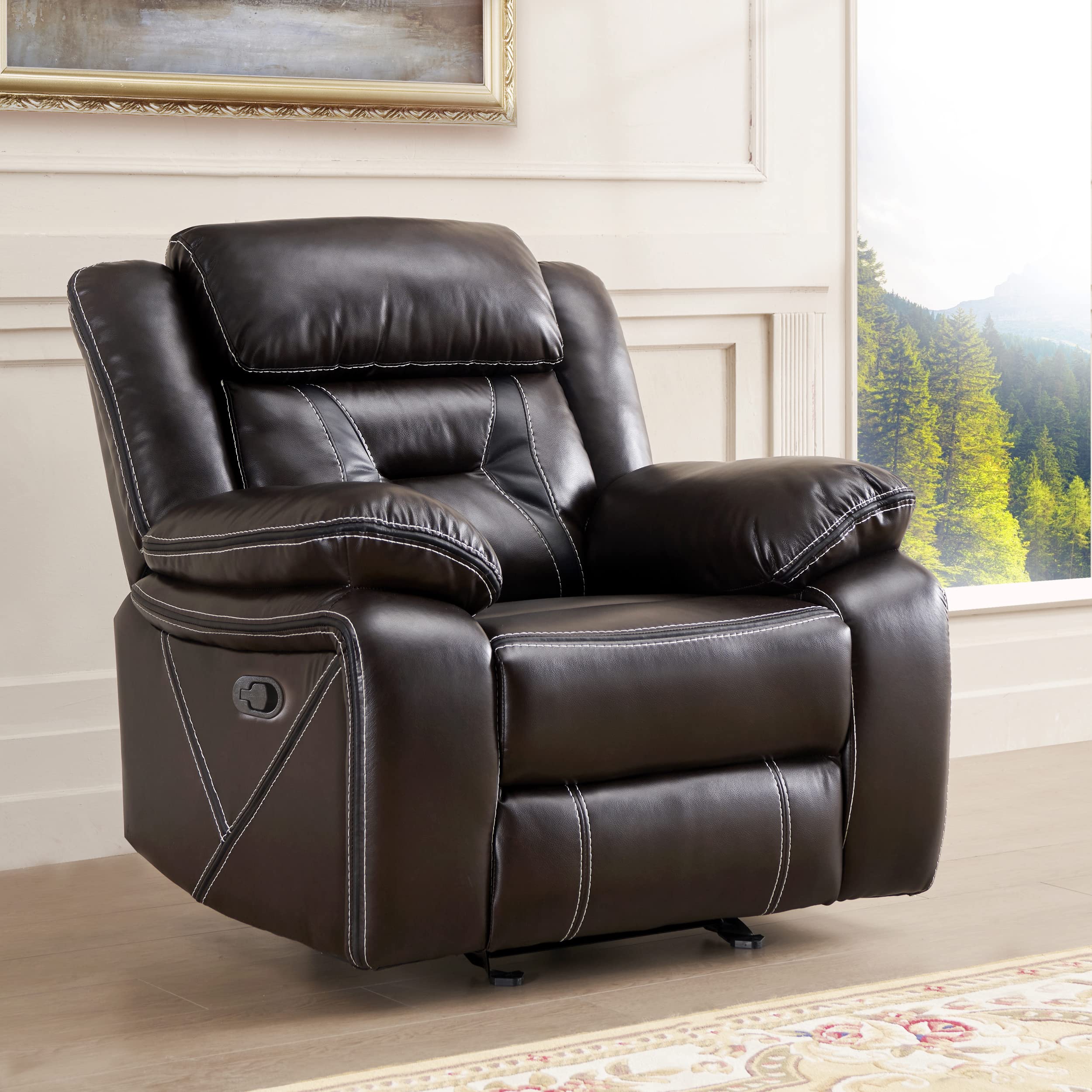 Ogonbrick Recliner Chair,Leather Recliner Lazy Boy Recliner Comfortable