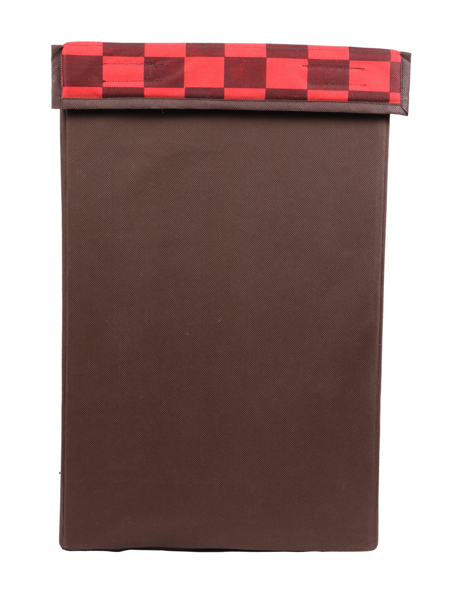 Shrey Creation Foldable Laundry Bag/Basket with Lid and Handle (Brown)