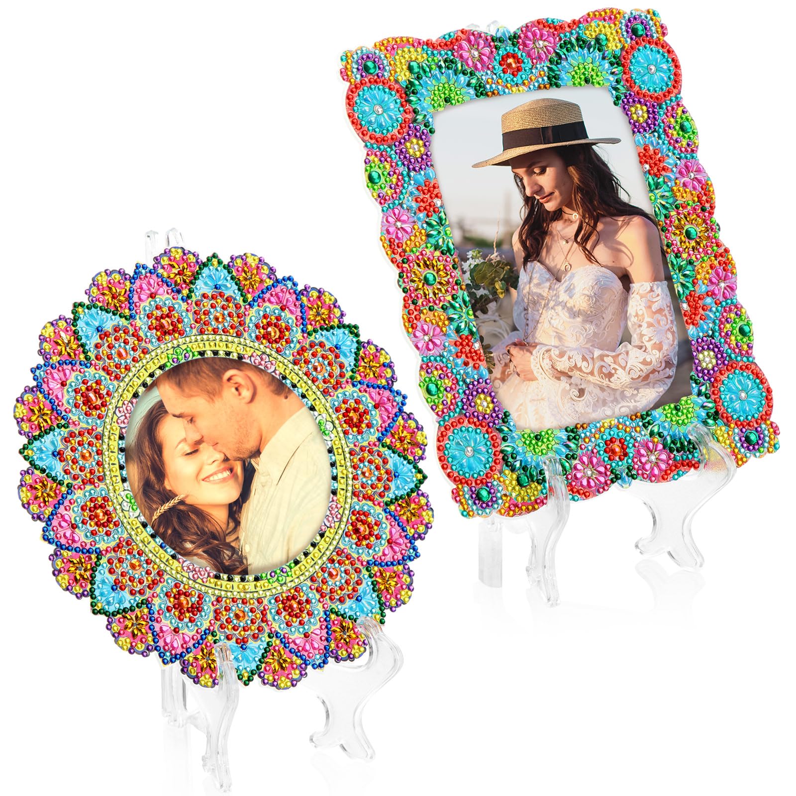 Amazon.com: Soaoo 2 Pcs DIY Diamond Painting Photo Frame Kits
