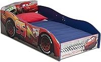 Delta Children Disney Pixar Cars Lightning McQueen Wood Toddler Bed - JPMA Certified Safe Transition