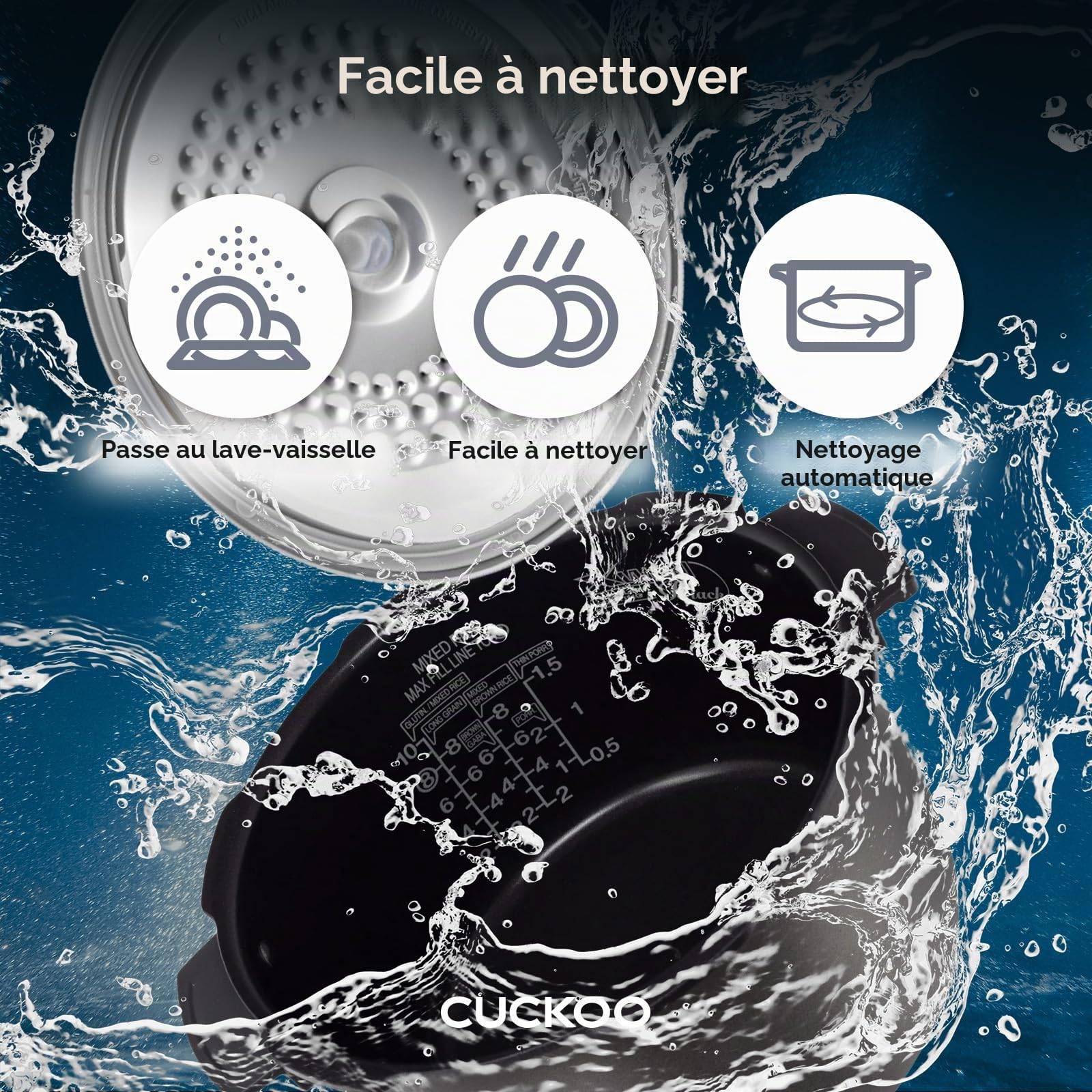CUCKOO CMC-QSB501S ICOOK Q5 8 en 1 Multicooker à pression vapeur en acier inoxydable de qualité supérieure