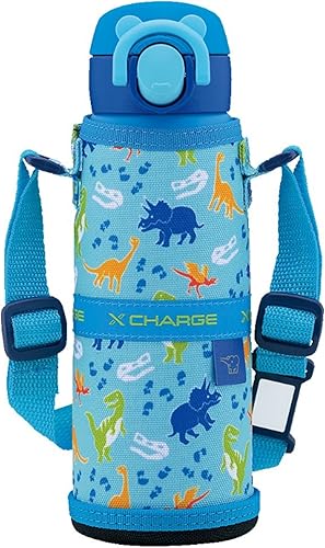 Zojirushi SM-UA48-AJ Water Bottle, Kids, One-Touch Stainless Steel Mug, Seamless, 1.6 fl oz (0.48 L), Dinosaur Blue