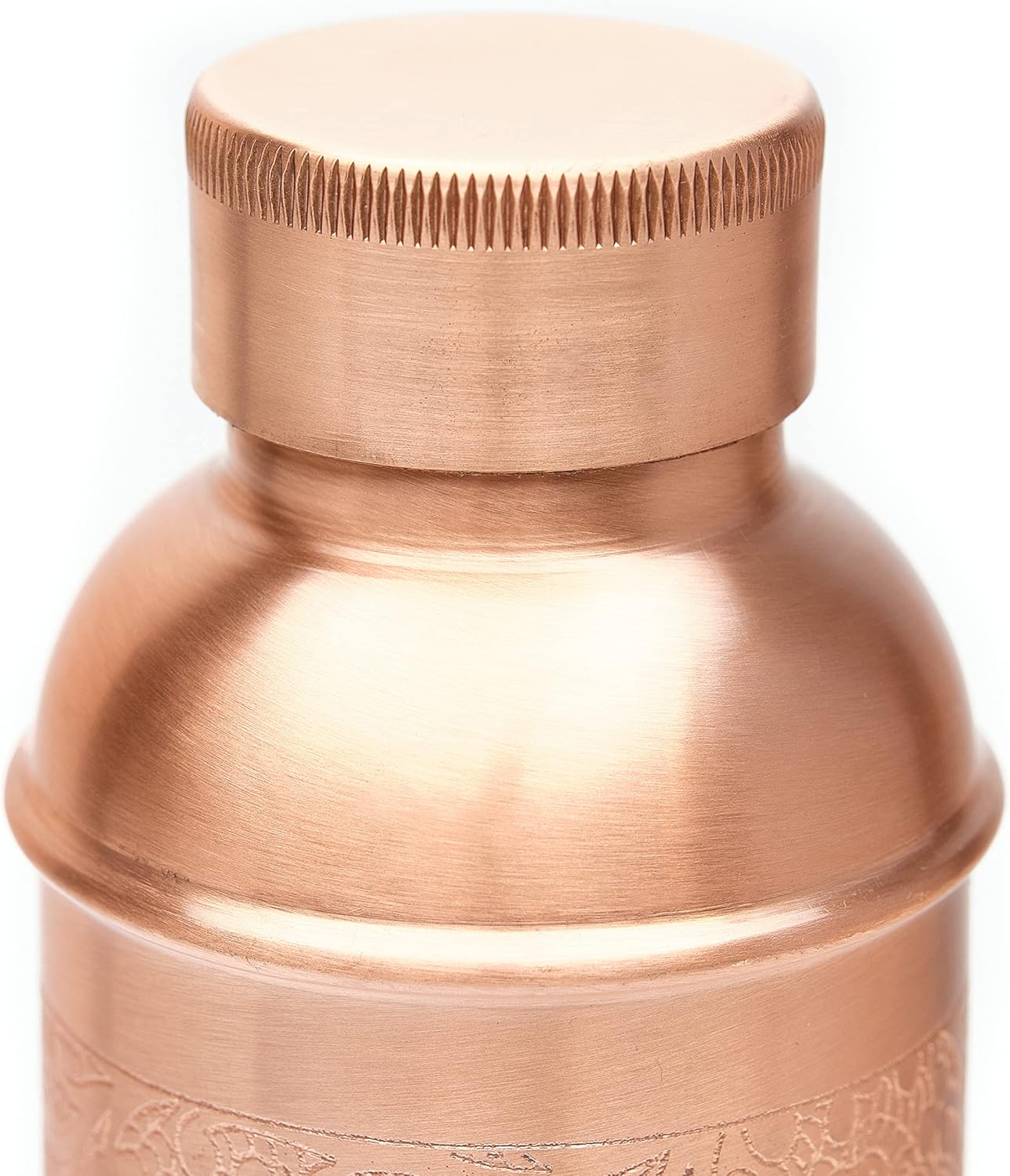 Authentic Ayurvedic Designer Copper Water Bottle of 34 Oz/1000 ml with Carrying Canvas Bag & Sleeve for Drinking Water | Leak-Proof & Lab Tested - Image 8