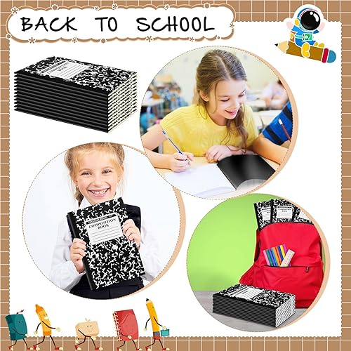 Miniatura 2 de Fainne Paquete de 12 cuadernos de composición A5 a granel, cuadernos de composición a rayas universitarias, cuadernos con rayas universitarias,