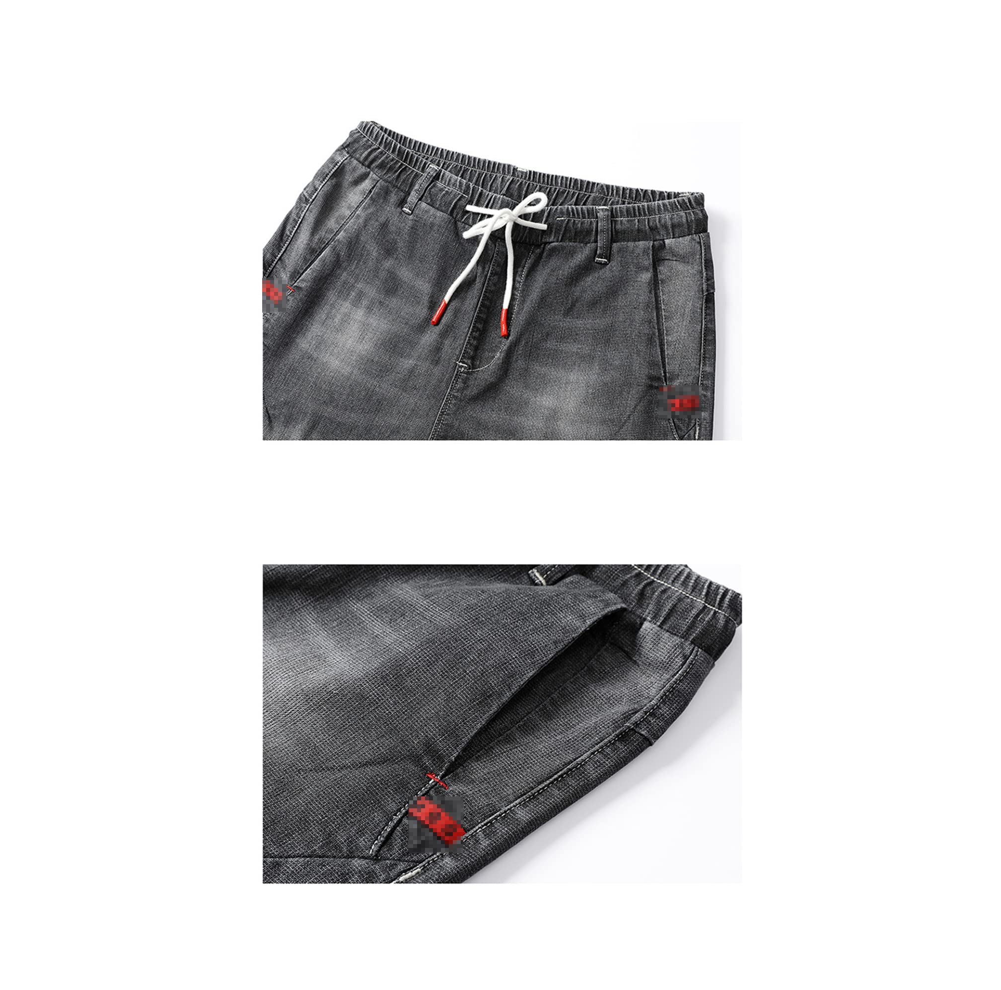 KEHAIOO Jeans da uomo Pantaloncini Pantaloni lunghi Bermuda Denim Shorts Estate 3/4 Pantaloni Capri Blu Corto Plus Size, Azzurro, XXL