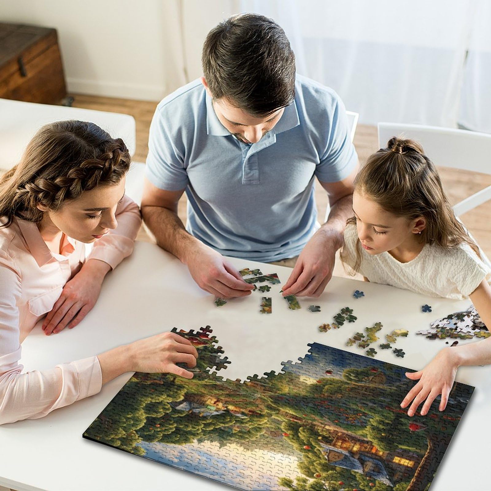 Puzzle 1000 Pezzi Per Adulti: Cabina Sul Lago, 50.8x68.6 Cm, Qualità Premium Con Poster Incluso