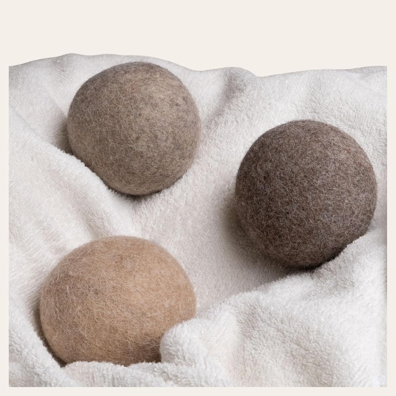 Rustic Strength Alpaca Dryer Balls, Hypoallergenic, Sustainable, Reduces Dry Time & Static, Chemical-Free, Ideal for Wool Allergies, 3 Pack