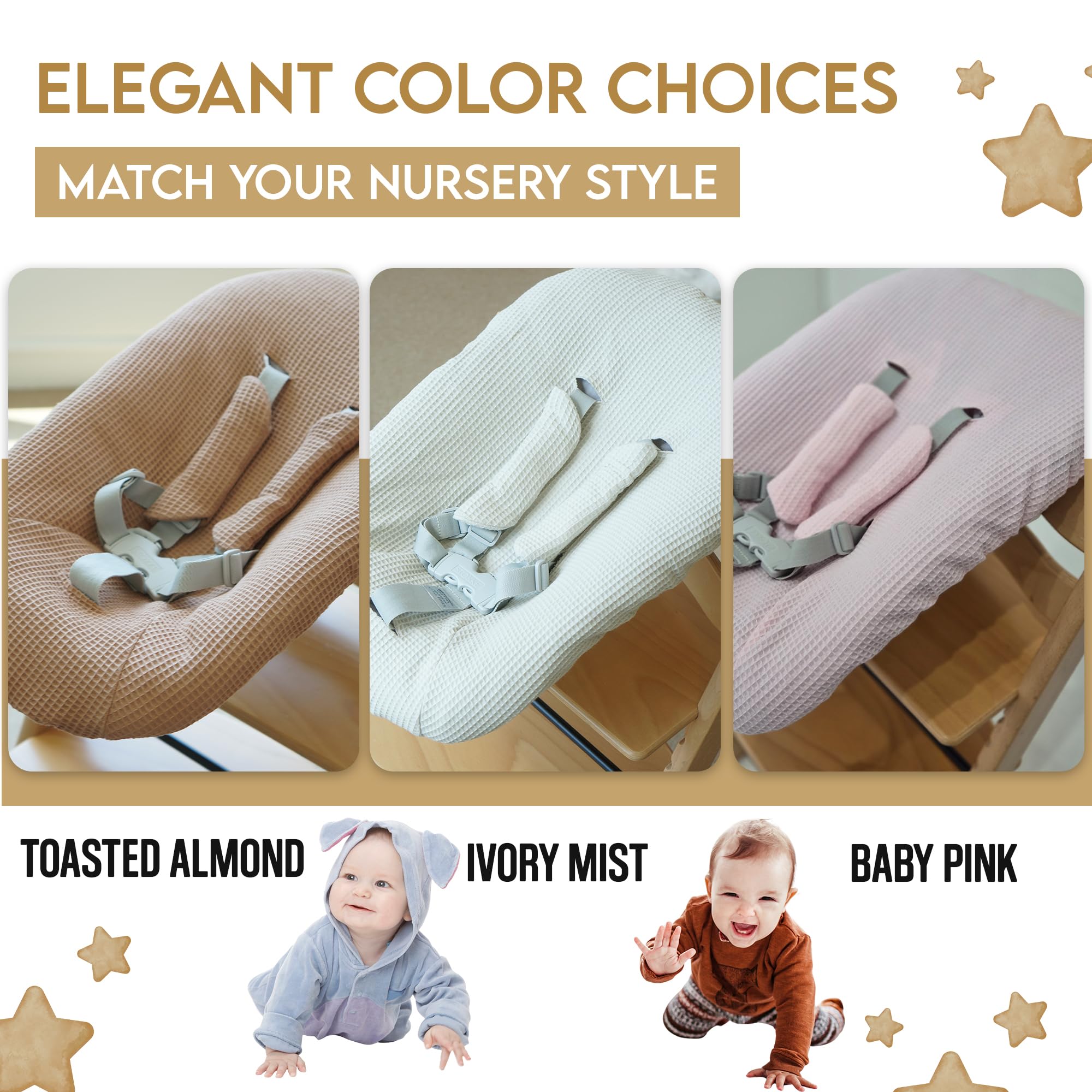 Gembebe Cotton Cover Sheet Compatible with Stokke Tripp Trapp High Chair Newborn Set (Baby Pink) : Baby
