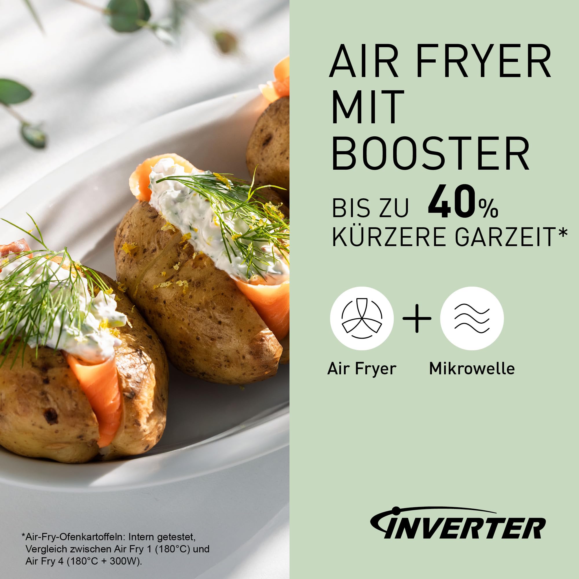 Panasonic NN-CT56RBEPG 27L 4-in-1 Kombimikrowelle mit Airfryer, 1000W Inverter, Konvektion Grill, Schwarz