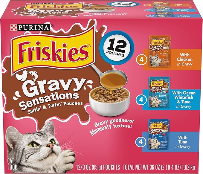Purina Friskies Gravy Wet Cat Food Variety Pack, Gravy