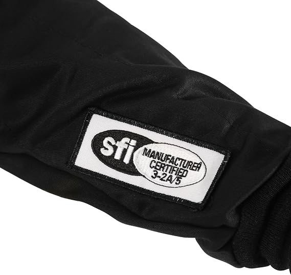 RaceQuip 121002RQP 120 Series Race Jacket SFI 3.2A/5 Black/White Stripe Small
