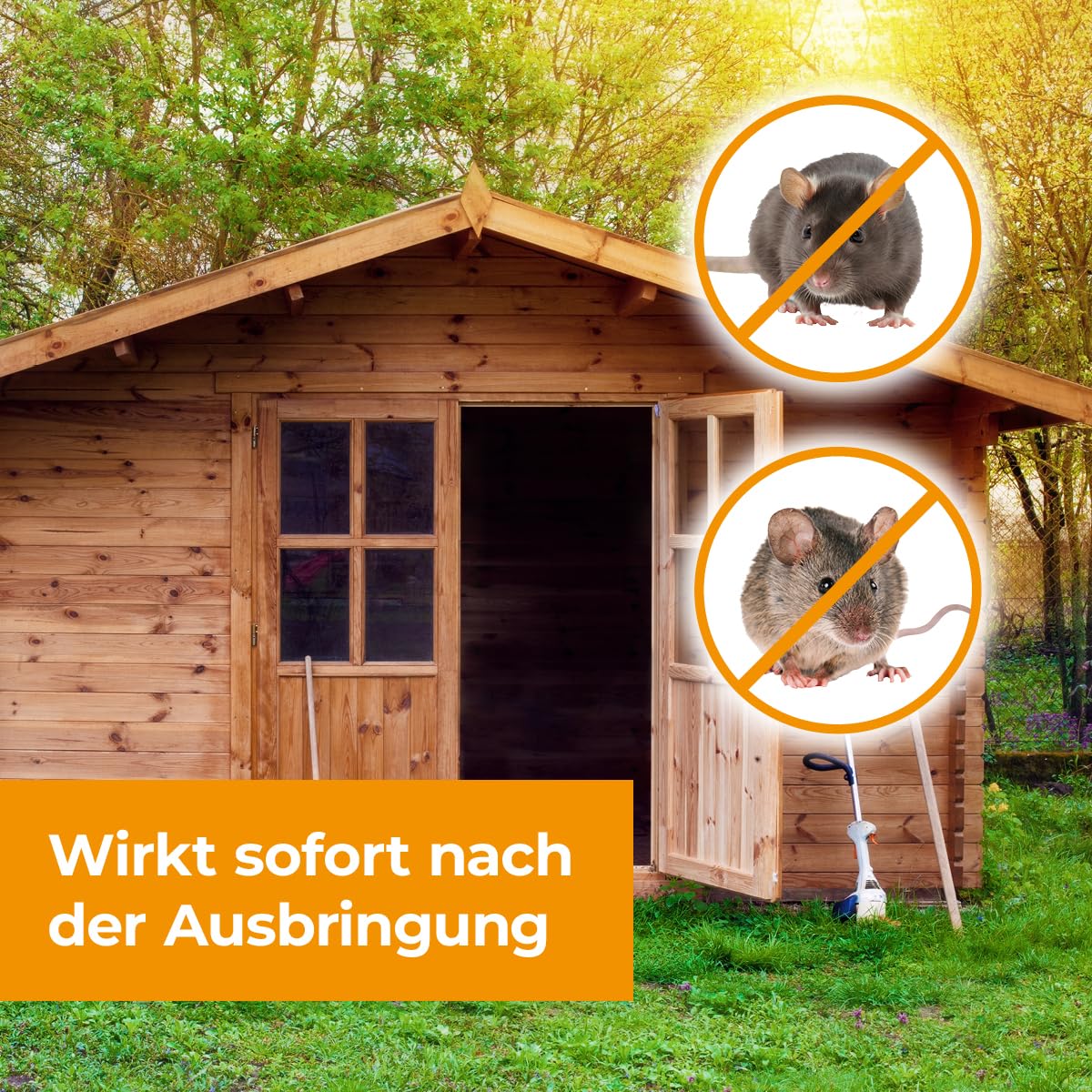 PROTECT HOME Ratten & Mäuse Blocker vertreibt Ratten und Mäuse zuverlässig mit sofortiger Wirkung und bis zu 2 Monate Dauerwirkung, 300 g