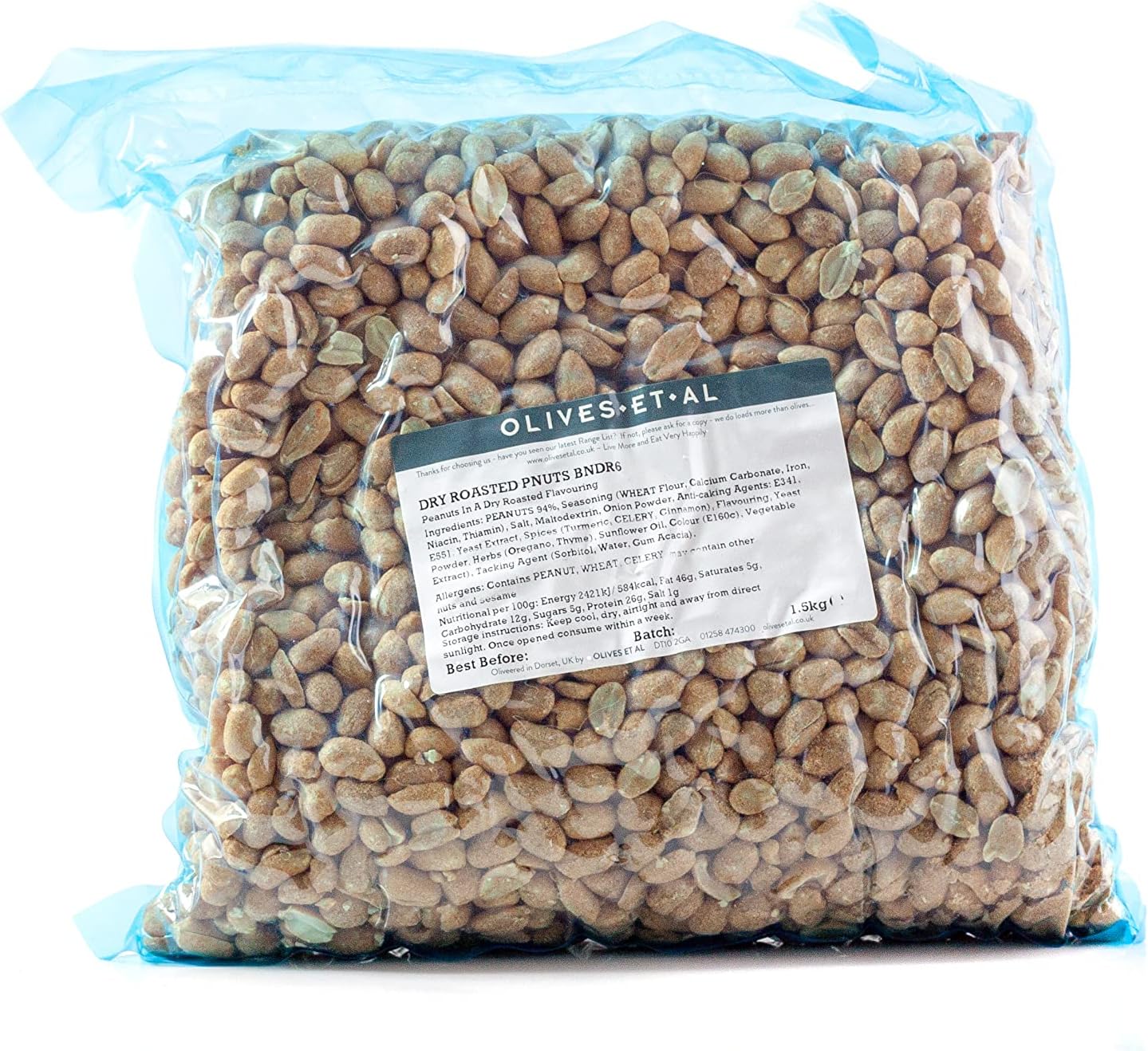 Olives Et Al Dry Roasted Peanuts 2 x 1.5kg Bulk Bag (3Kg) Amazon