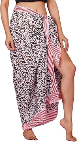 Pareo de playa 100% algodón con bloque a mano, tu falda envolvente perfecta para el verano