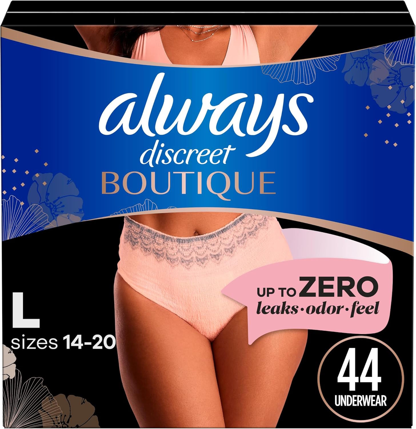 Amazon.com: Always Discreet Boutique Adult Incontinence and Postpartum ...