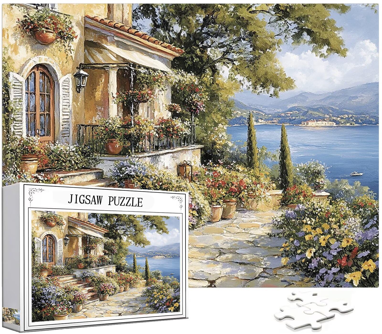 Krajobraz Puzzle 2000 sztuk duży rozmiar dla dorosłych, projekt kabiny z kompaktowym pudełkiem i plakatem, w zestawie do dekoracji ścian domu, prezent dla kobiet mężczyzn, drewno układanki 100 x 70 cm