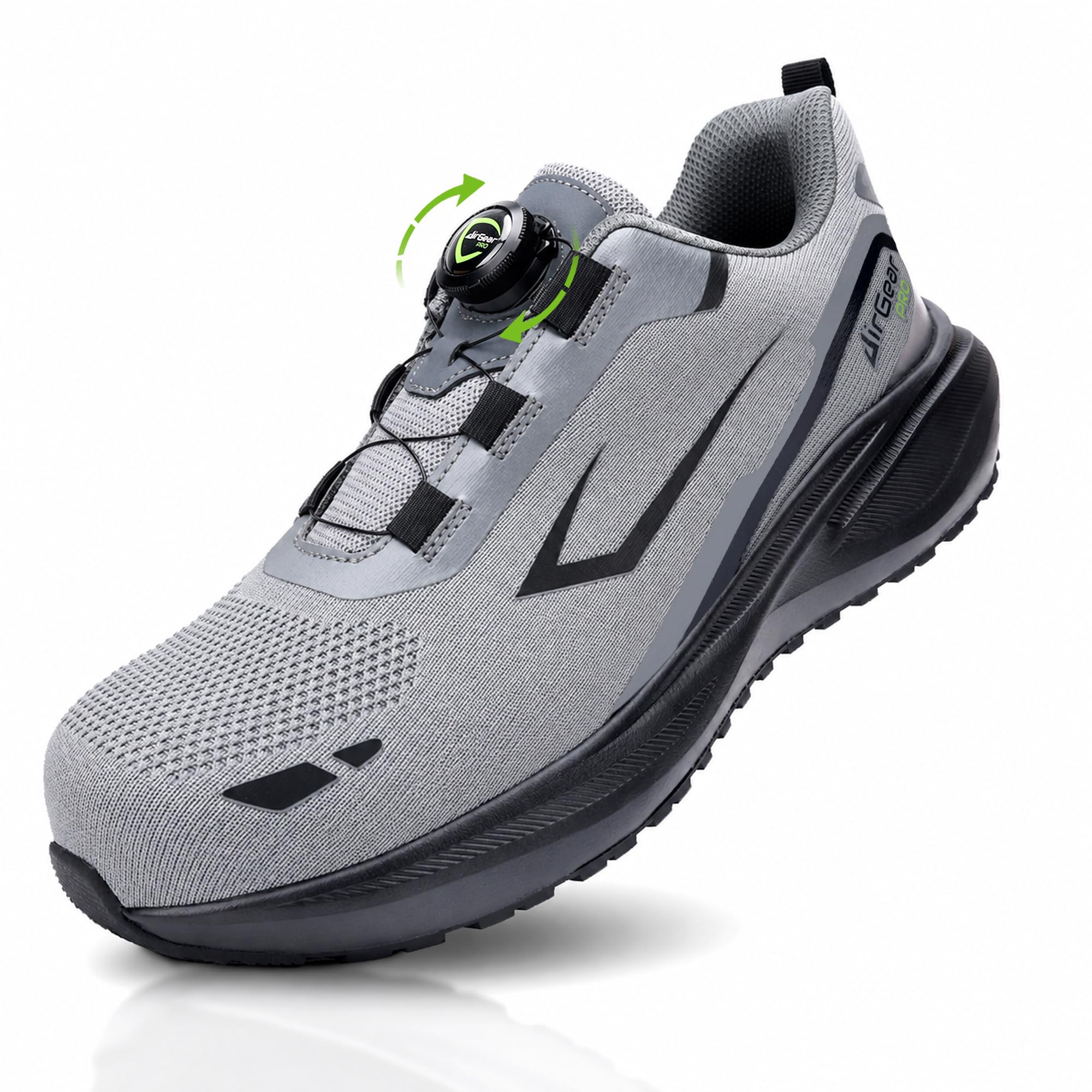 AirGearPro Kinetik buty robocze S1PL dla mężczyzn i kobiet, lekkie, szary
