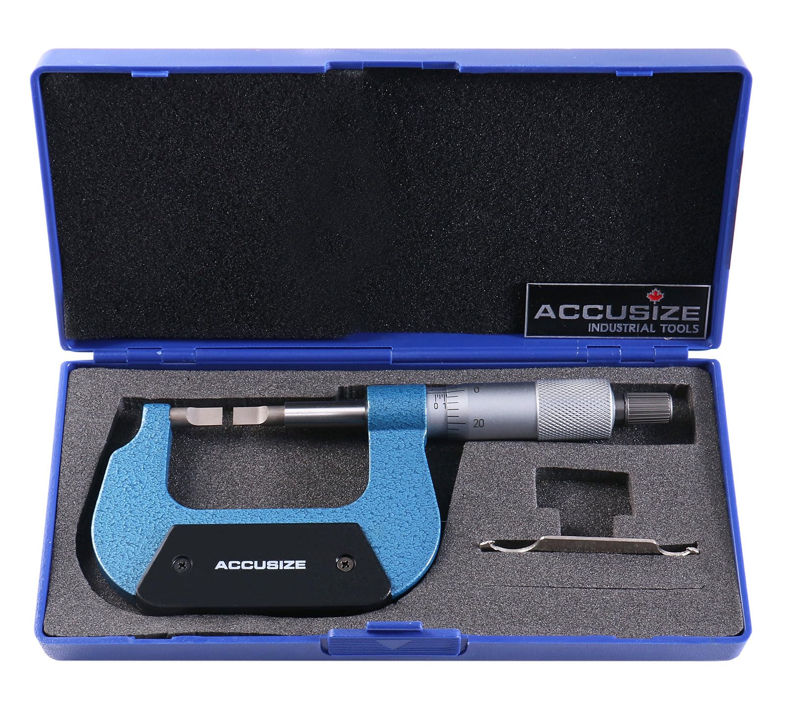 Micromètre de précision 0-2,5 cm Accusize 2012-1001 avec touche lame carbure