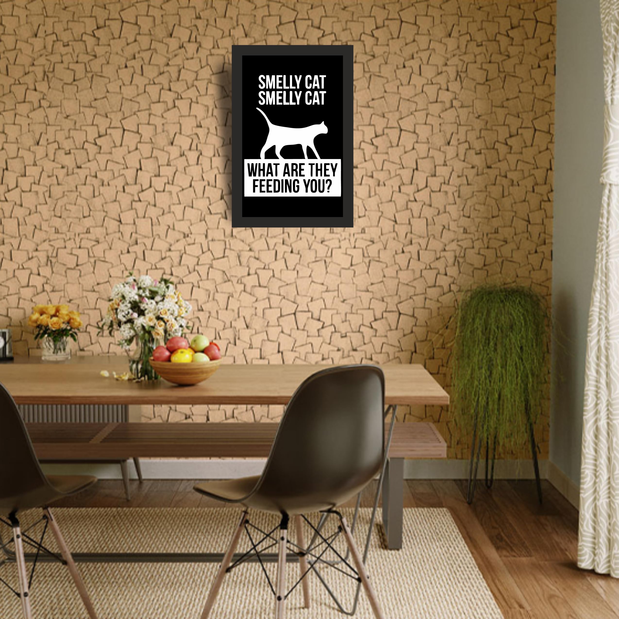 Friends Smelly Cat Black Silhouette Photo Frame A4 Wall Art