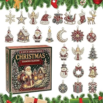 Christmas Calendar 2D Countdown Acrylic Party Collectible Decoration Car