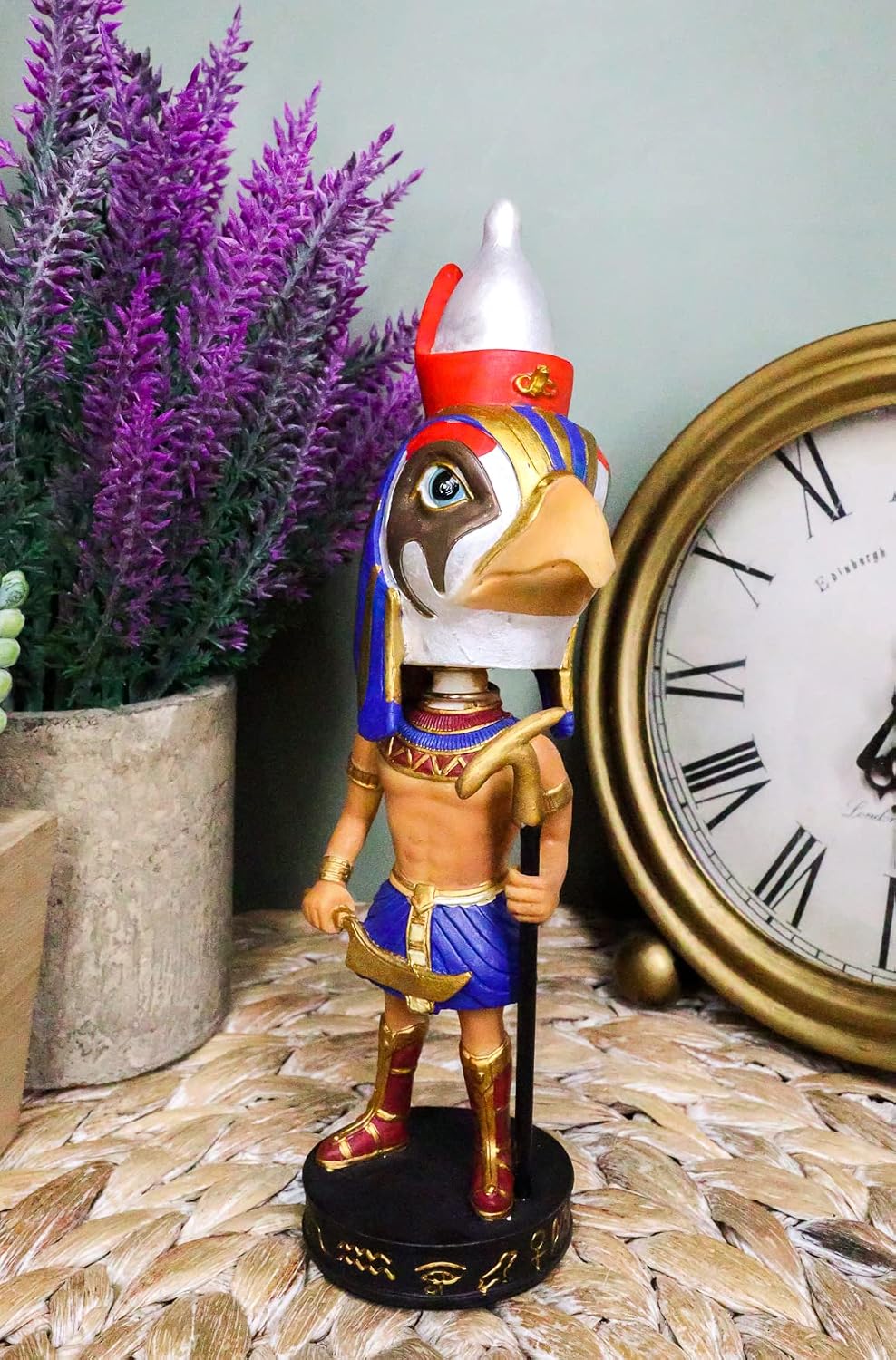 Ebros Gift Egyptian Dynasty God of War and Sky Horus Falcon Bobblehead Figurine Egypt Collectible Statue Bobble Head Head Knocker Gods of Egypt Ancient Kingdom Decor