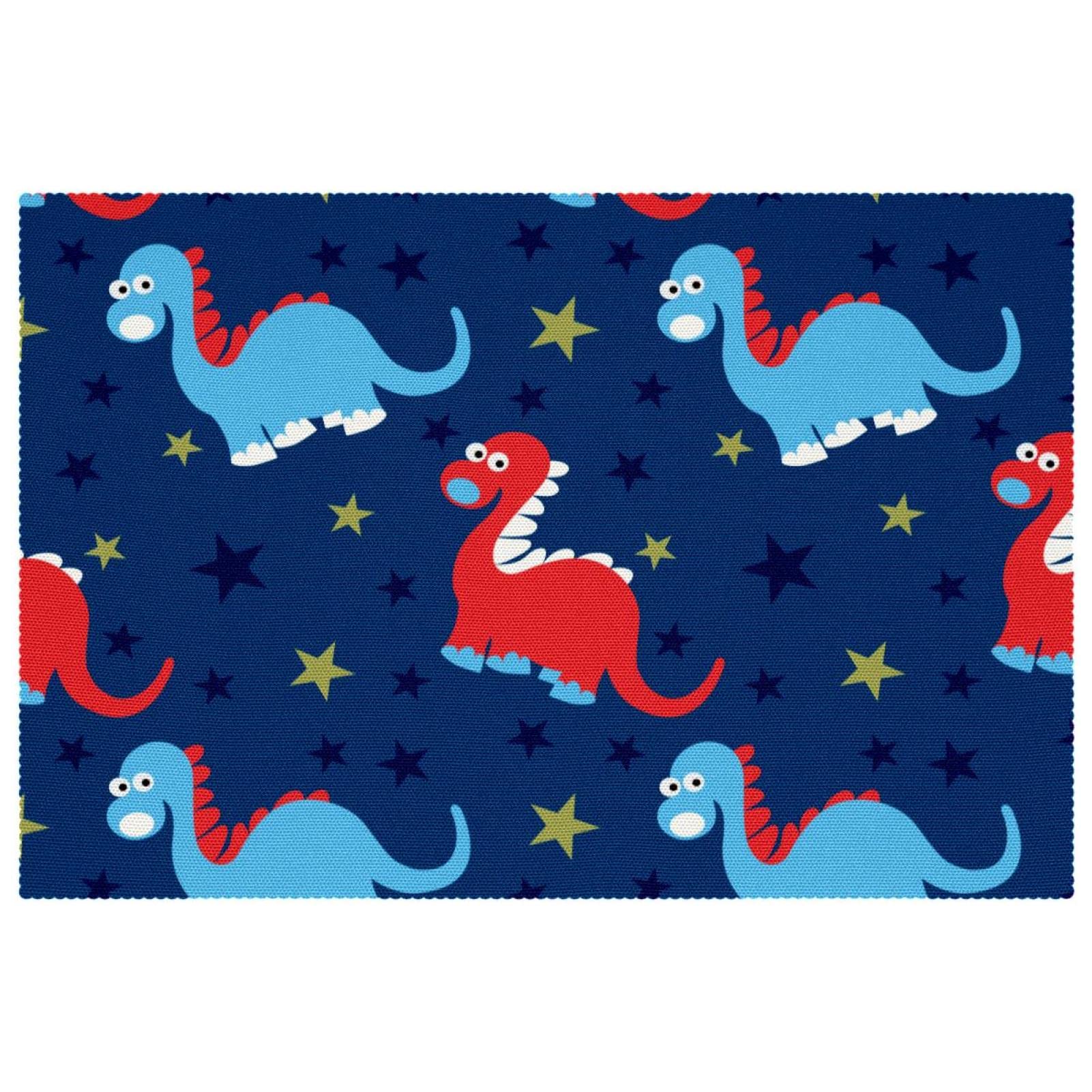 Set de table dinosaure et étoile lot de 6 pièces antidérapantes 30x45 cm
