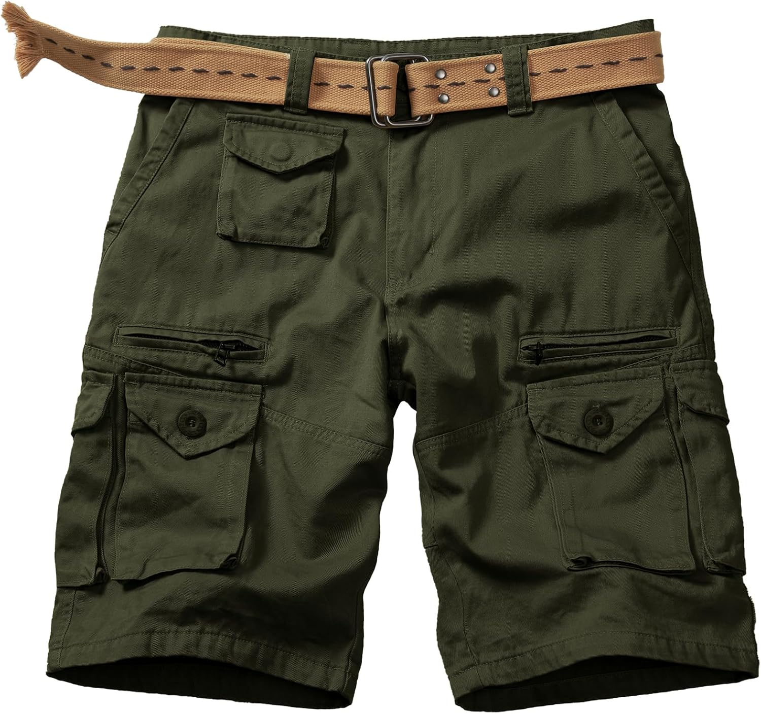 Aptint Cargo Shorts for Men Cotton Casual Wild Outdoor Work Shorts with Multi-Pockets