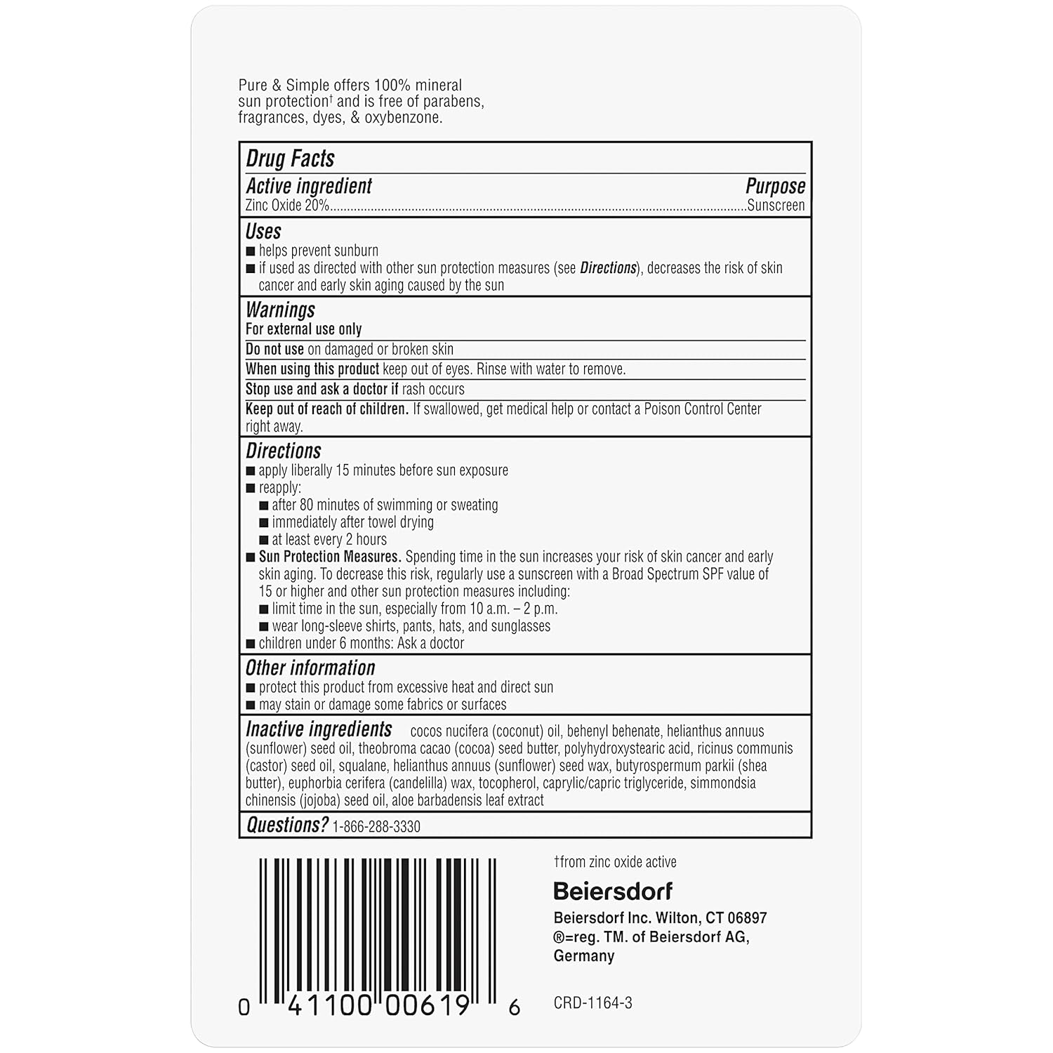Coppertone Pure Simple Baby SPF 50 Sunscreen Stick, Water Resistant, Pediatrician Recommended, Zinc Oxide  Mineral Sunscreen, Enriched with Cocoa Butter, Broad Spectrum UVA/UVB Protection, 0.49 Oz : Baby