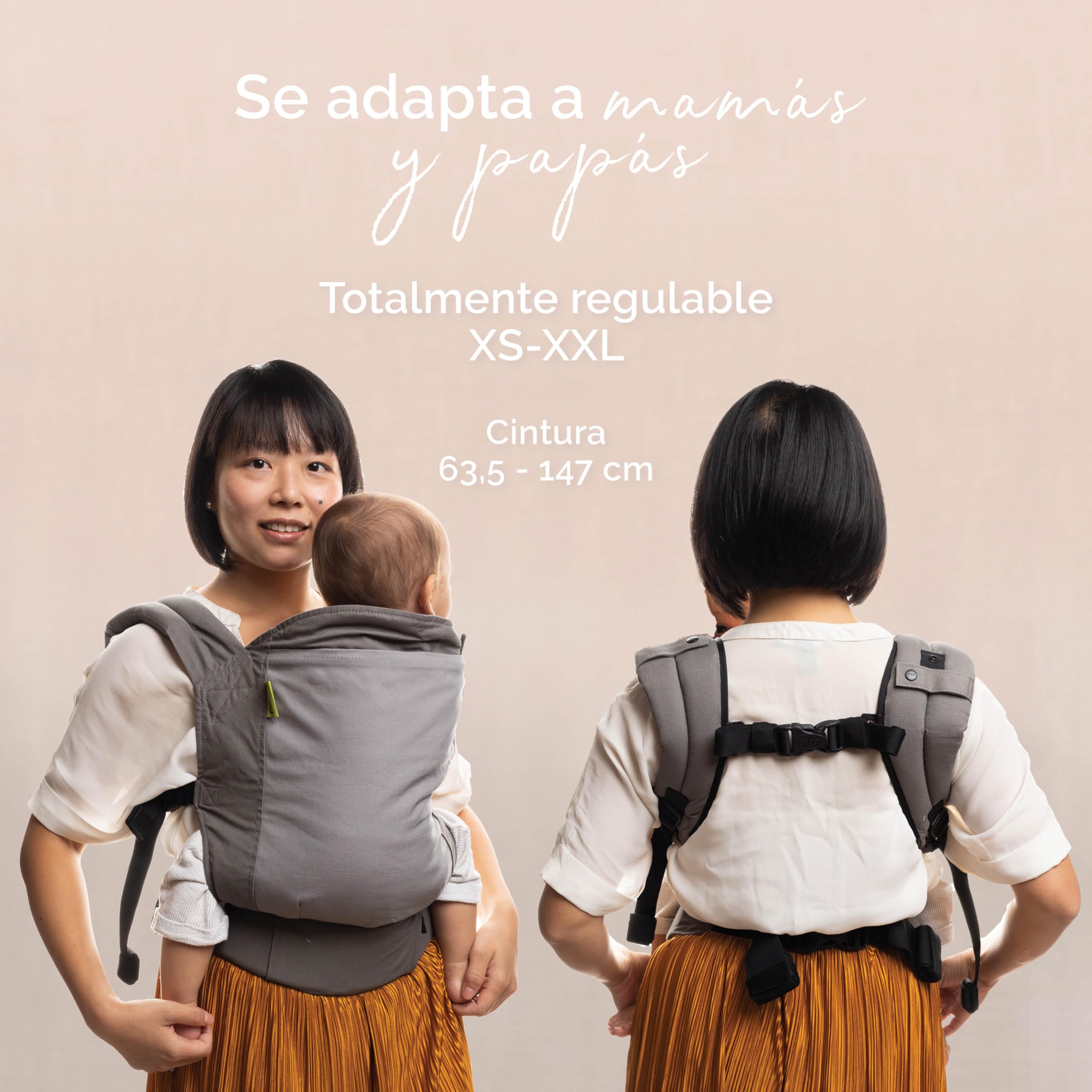 Boba Classic Mochila Portabebés, Porta Bebés Recién Nacidos y Niños Pequeños, Mochila de Porteo para Bebé 100% Algodón, Portabebés Ergonómico, Portabebés para Peques de 3-20 kg (Dusk) — view 7