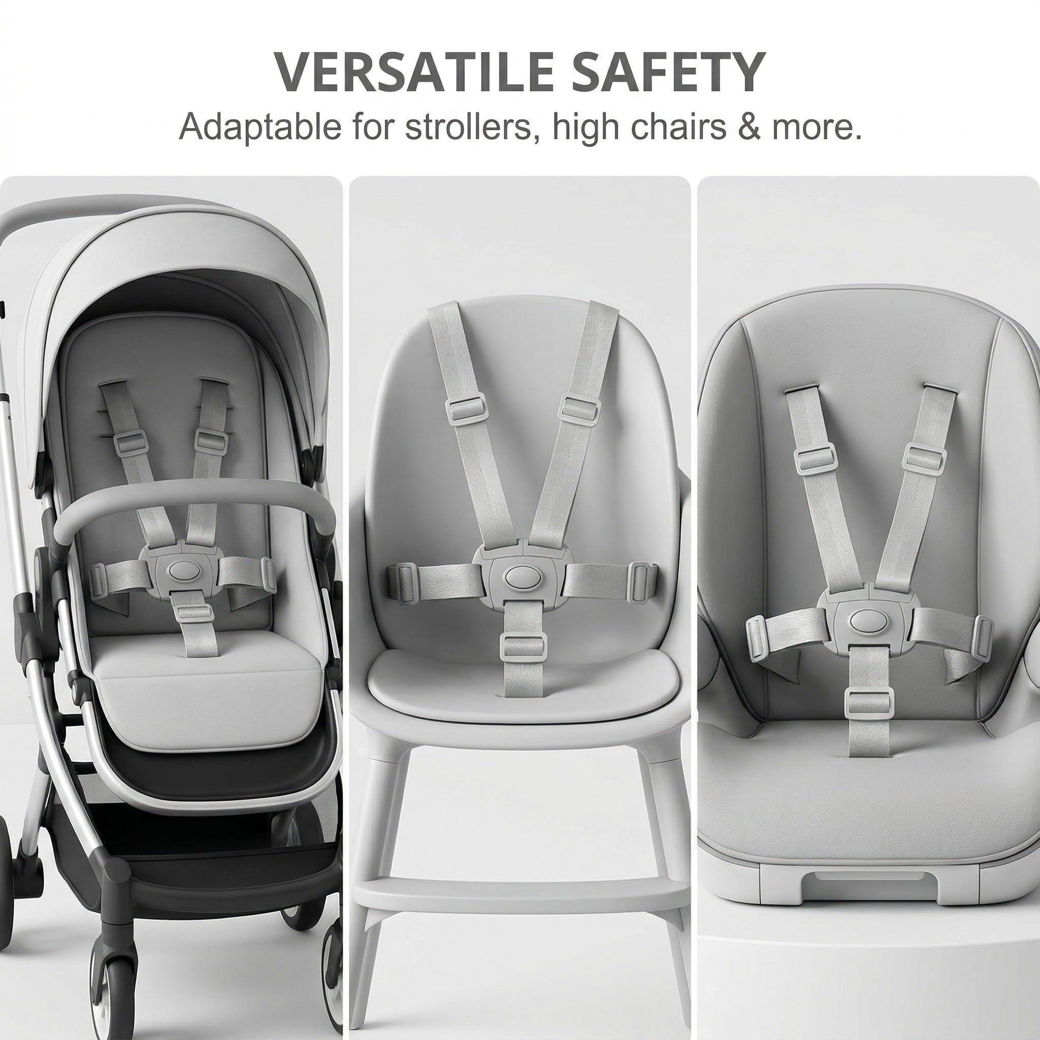 NiceNaiils Arnes Seguridad Silla Niño, Cinturón de Seguridad para Bebé, Arnés de Seguridad de 5 Puntos para Niños y Niños, Correa Segura para Silla, trona kinderkraft, kinderkraft — view 4