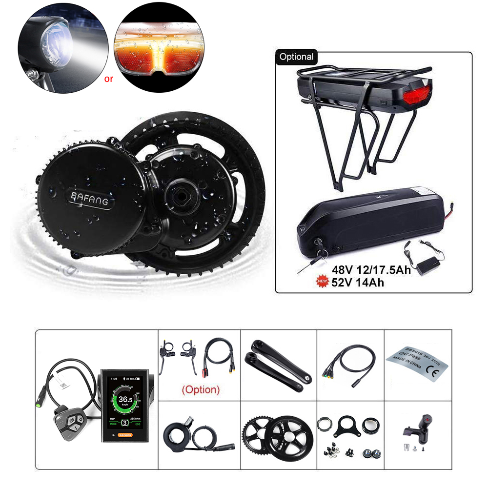 BAFANG BBS02B 48V 750W Mid Drive Kit with Battery Optional 8fun eBike