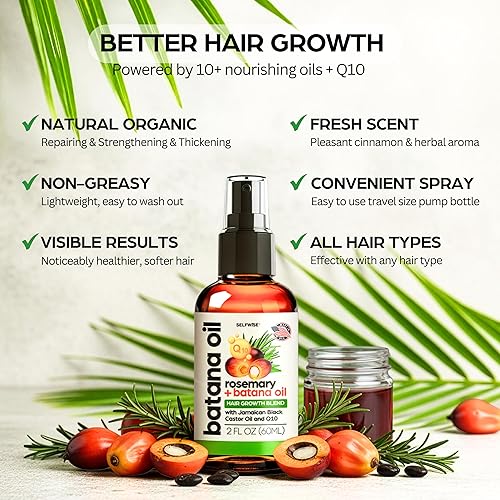 Miniatura 6 de Aceite de batana para el crecimiento del cabello, 100% puro, orgánico, prensado en frío, sin refinar de Honduras por Dr. Sebi, natural, vegano para