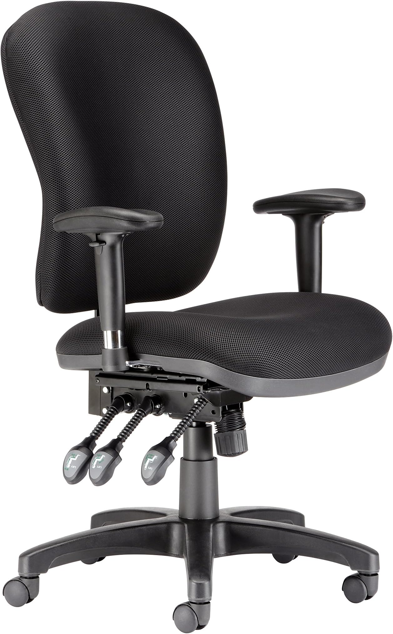 Chairs For Offices 140036BK Tall Person Heavy Duty Ergonomic Office Chair with Seat Slide Seat Height 63cm Black Free 3 day Delivery