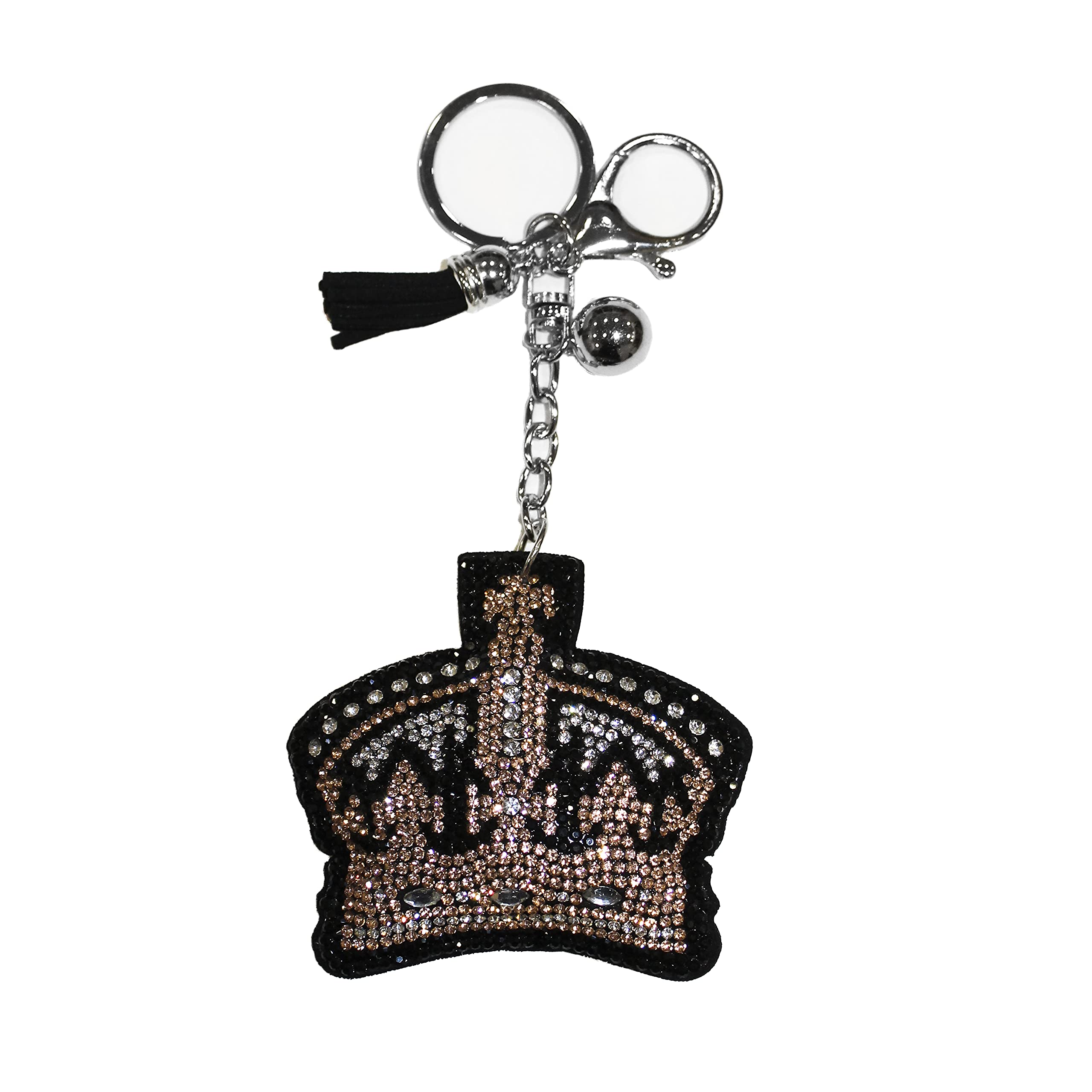Eurostick Union Jack Multi Keyring Keychain UJ London British Bag Charm (Diamante Crown)