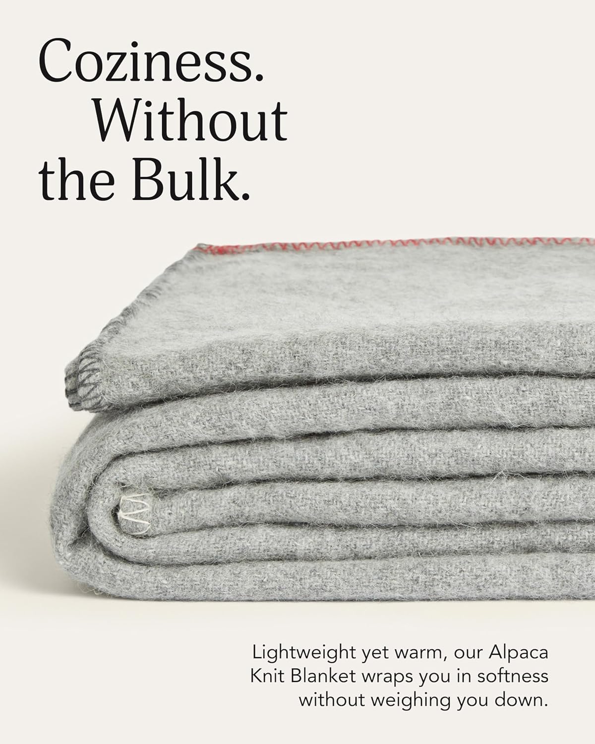 UnHide Knit Alpaca Blanket - 60" x 80" Ultra-Soft & Lightweight Throw - Made with Alpaca & Merino Wool - Sustainable & Ethically Sourced - Silver Fox