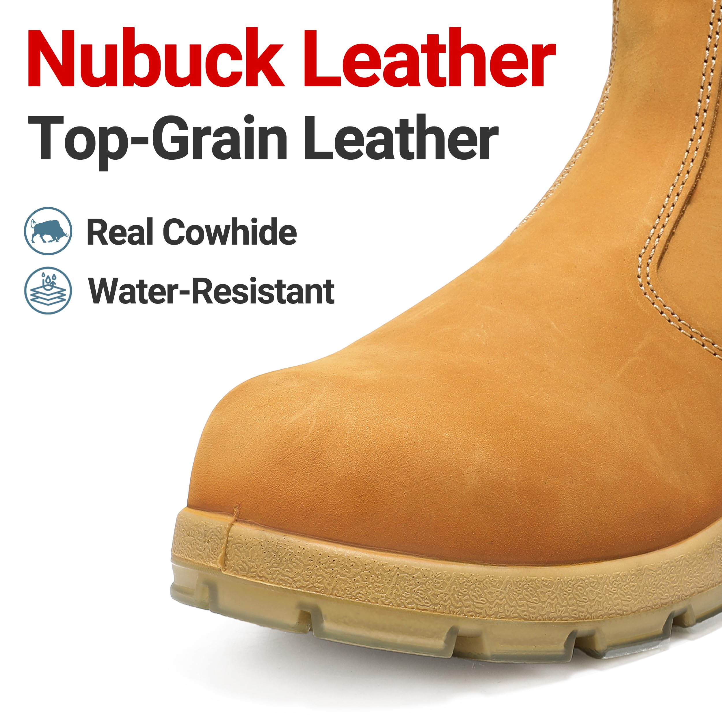S3L FO SR Botas de Seguridad para Hombres con Cuero Impermeable, Safety Work Boots Industrial Construction zapatos 37-47 EU