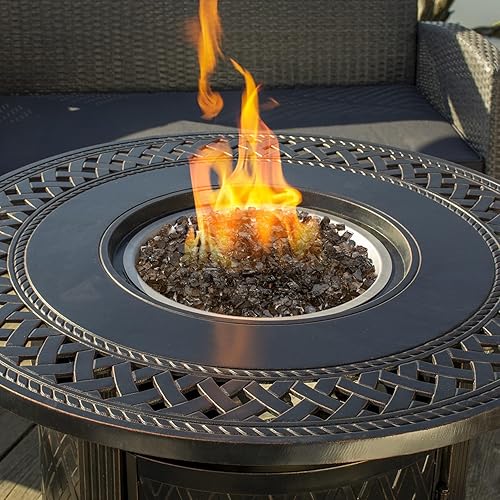 Miniatura 4 de Mr. Fireglass - 10 libras de piedras de fuego reflectantes mezcladas para chimenea hogueras y paisajismo, piedras de pulgada muy brillantes de