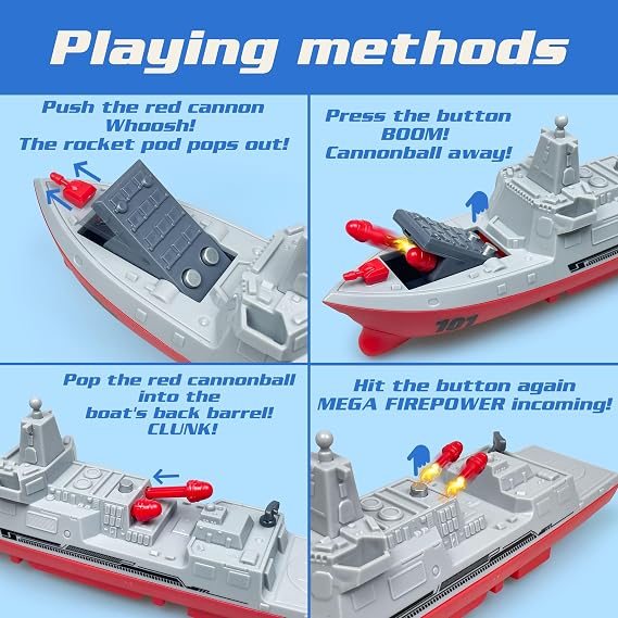 Aircraft Carrier Toy Playset, Army Soldiers, Launch Battleship