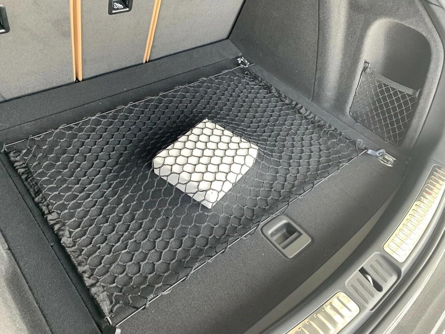 Trunk Organizer Cargo Nets for Porsche Macan 2015-2026 – Floor + Envelope Style Cargo Nets for SUV – Premium Mesh Car Trunk Organizer Vehicle Carrier Storage – Compatible with Macan