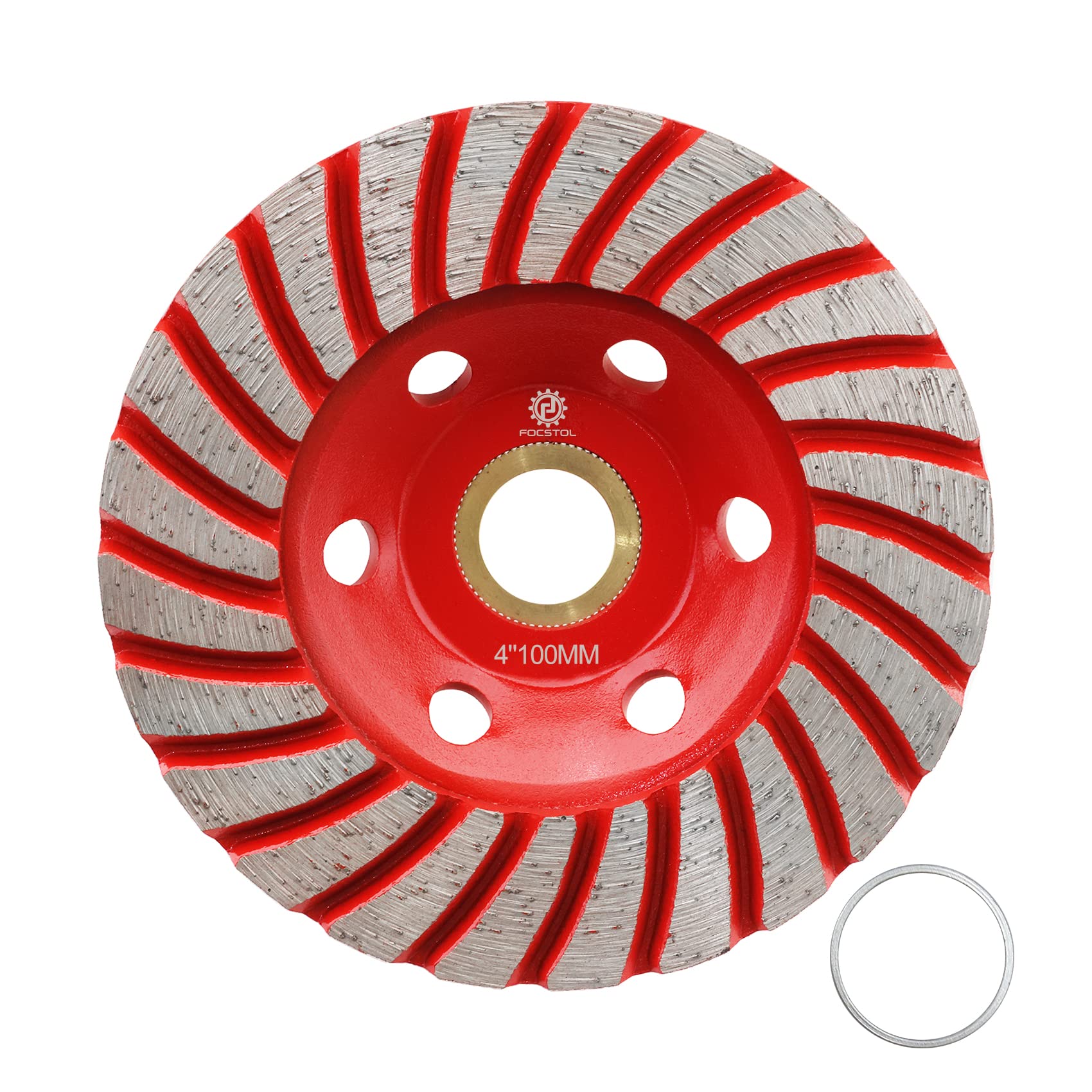 HHRFCS Meule diamantée - Meule à rangée Turbo pour béton, Granit, marbre, maçonnerie, Pierre Artificielle pour meuleuse d'angle (180 mm Turbo)
