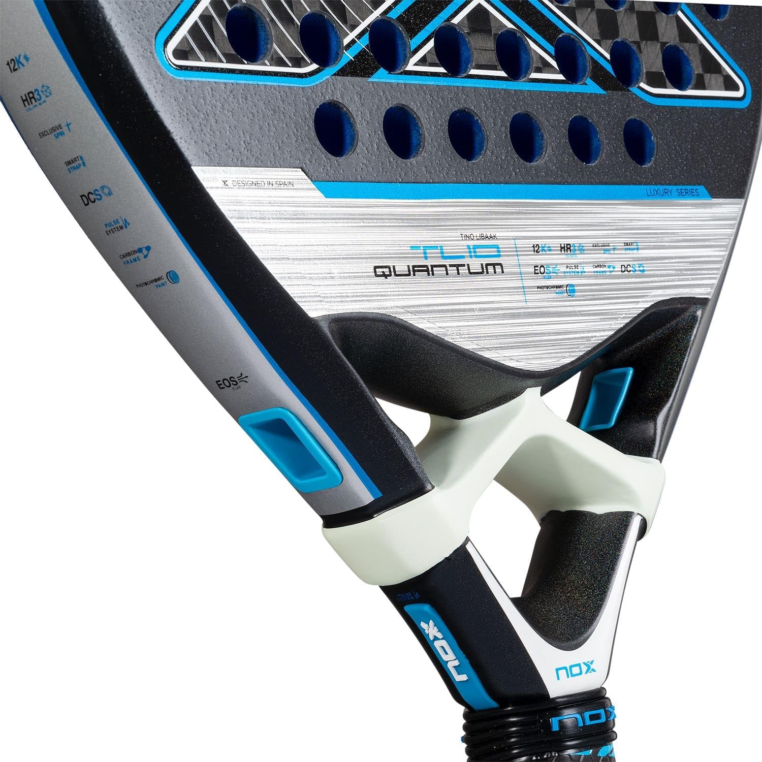 Pala Padel Racket TL10 Quantum 12K 2025 | Luxury Series Drop Shape | EOS Flap Aerodynamics & NOX Custom Grip Technology | 12K Carbon with HR3 Color Core