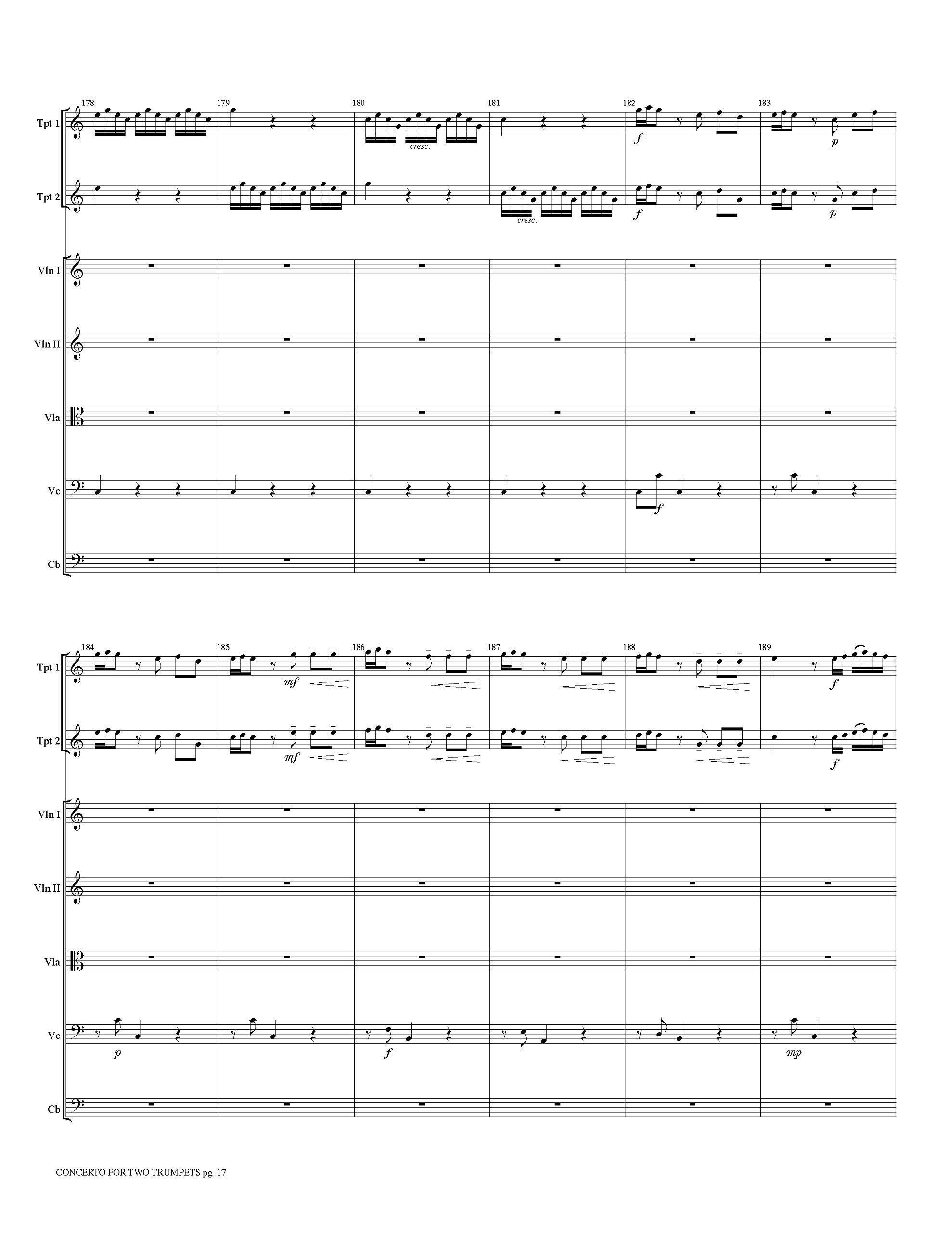 Concerto: For Two Trumpets and String Orchestra, Grade 4 (Eighth Note Publications)