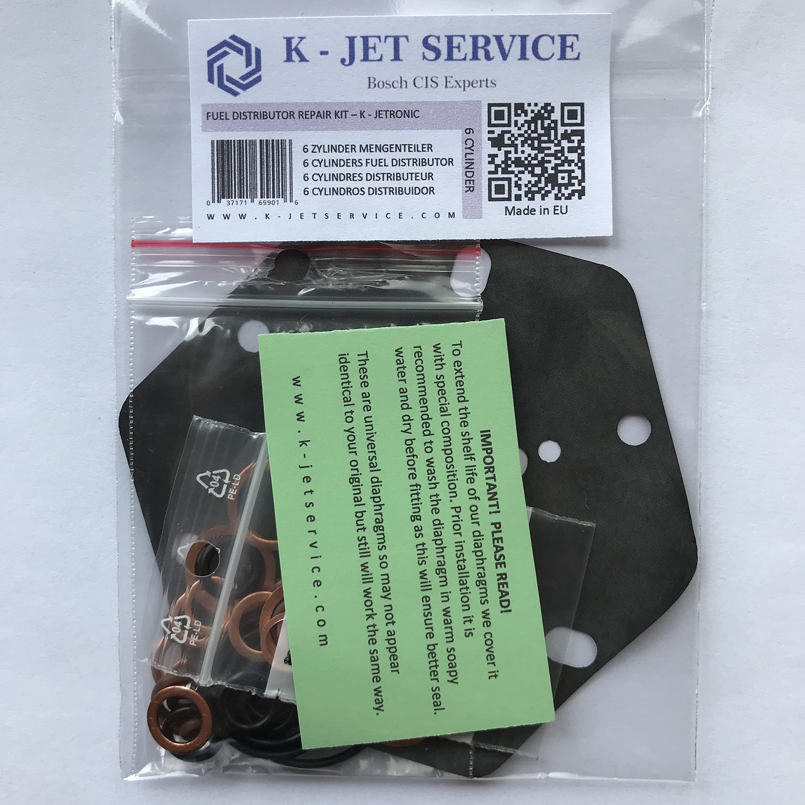 Kit di riparazione del ripartitore di flusso per tutti i motori K-Jetronic Bosch a 5 e 6 cilindri in alluminio, compatibile con MERCEDES 280 SLC E CE SE GE Bosch