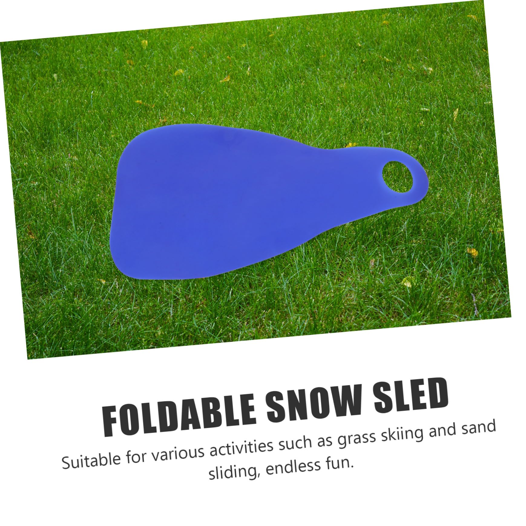 OHPHCALL Foldable Plastic Snow Sled with Handle Outdoor Sliding Board for Snow Grass and Sand Lightweight Design for Easy Carry and Smooth Downhill Fun