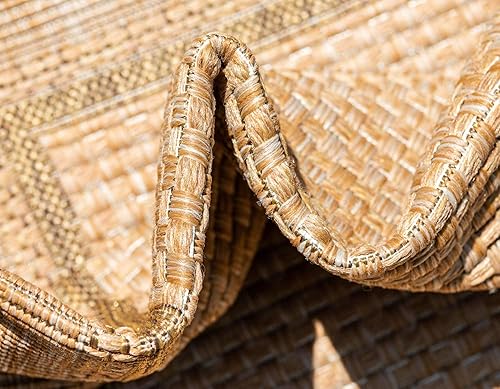 Miniatura 7 de Unique Loom - Alfombra de transición marroquí para interiores y exteriores, color beige (7 x 10 pies)