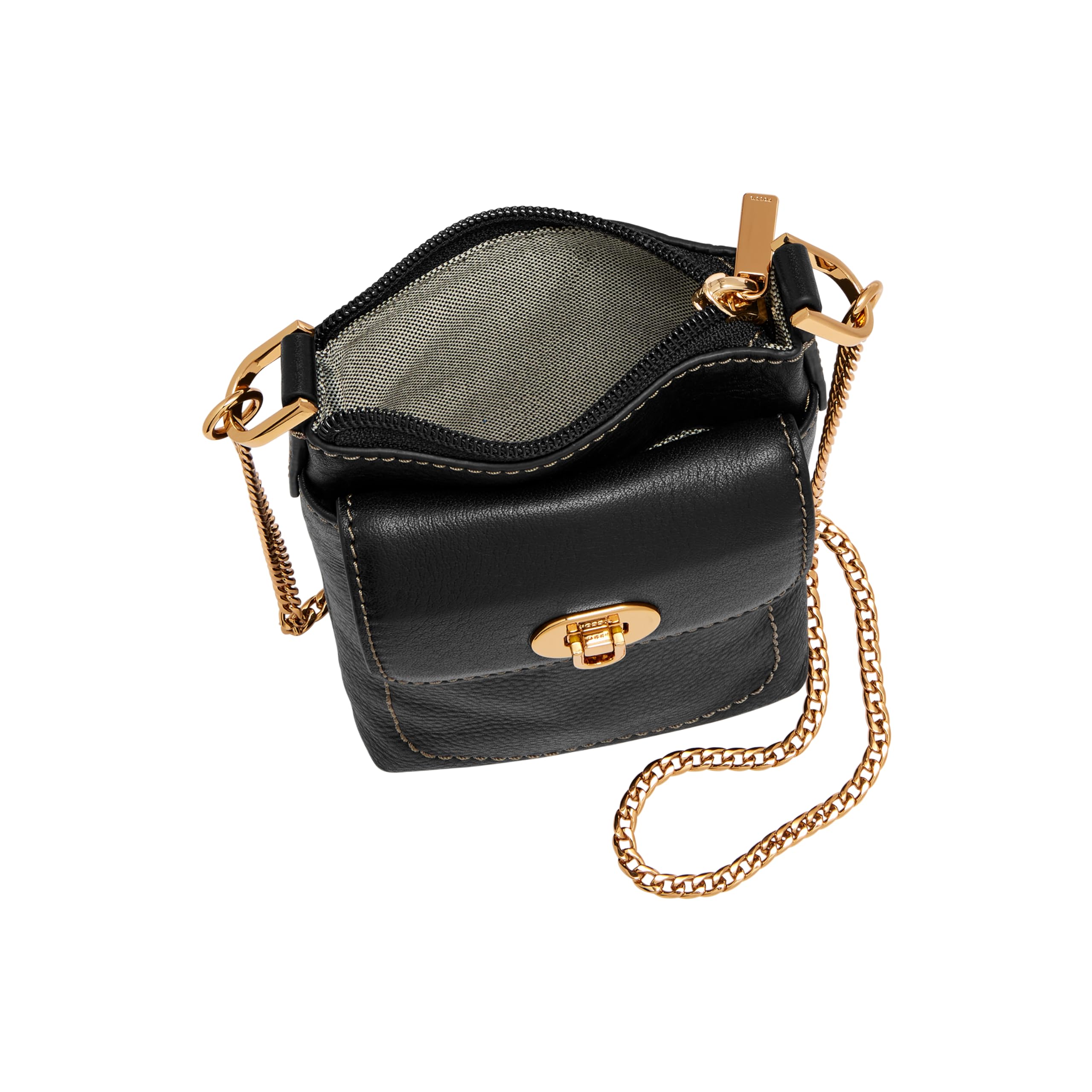 Fossil Womens Harper torba na ramię, czarna, 10,8 x 2,5 x 17,1 cm (dł. x szer. x wys.), czarny, 10.8 cm L x 2.5 cm W x 17.1 cm H