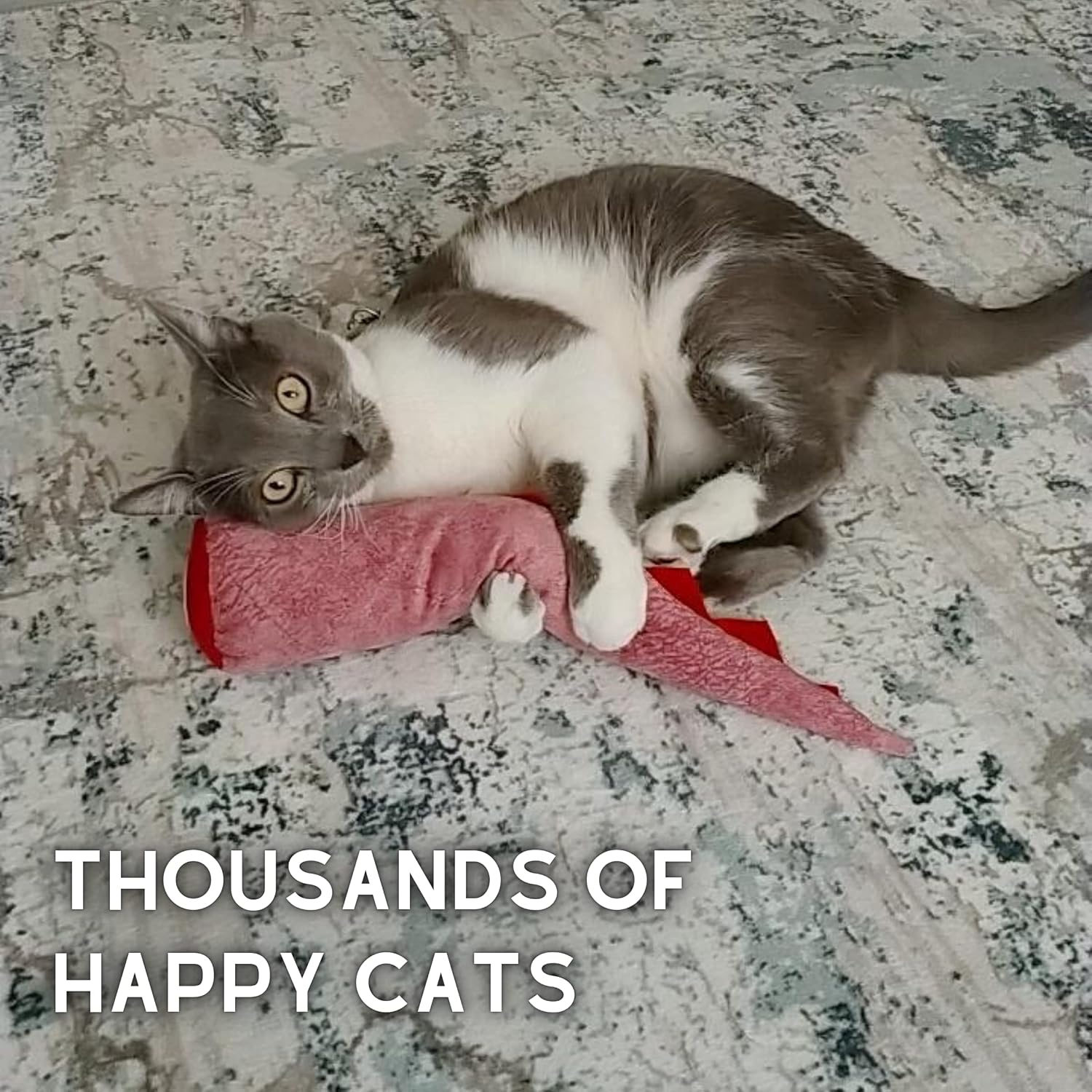 pawdaz Large Cat Toy Dino, Catnip Matatabi Silvervine Filled Help Relief Stress Interactive Indoor Cat Kicker with Bell and Smell(Pink)