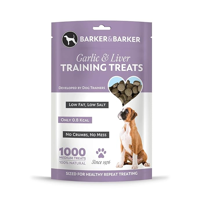 Buy Barker and Barker Low Fat Dog Training Treats Medium Garlic and