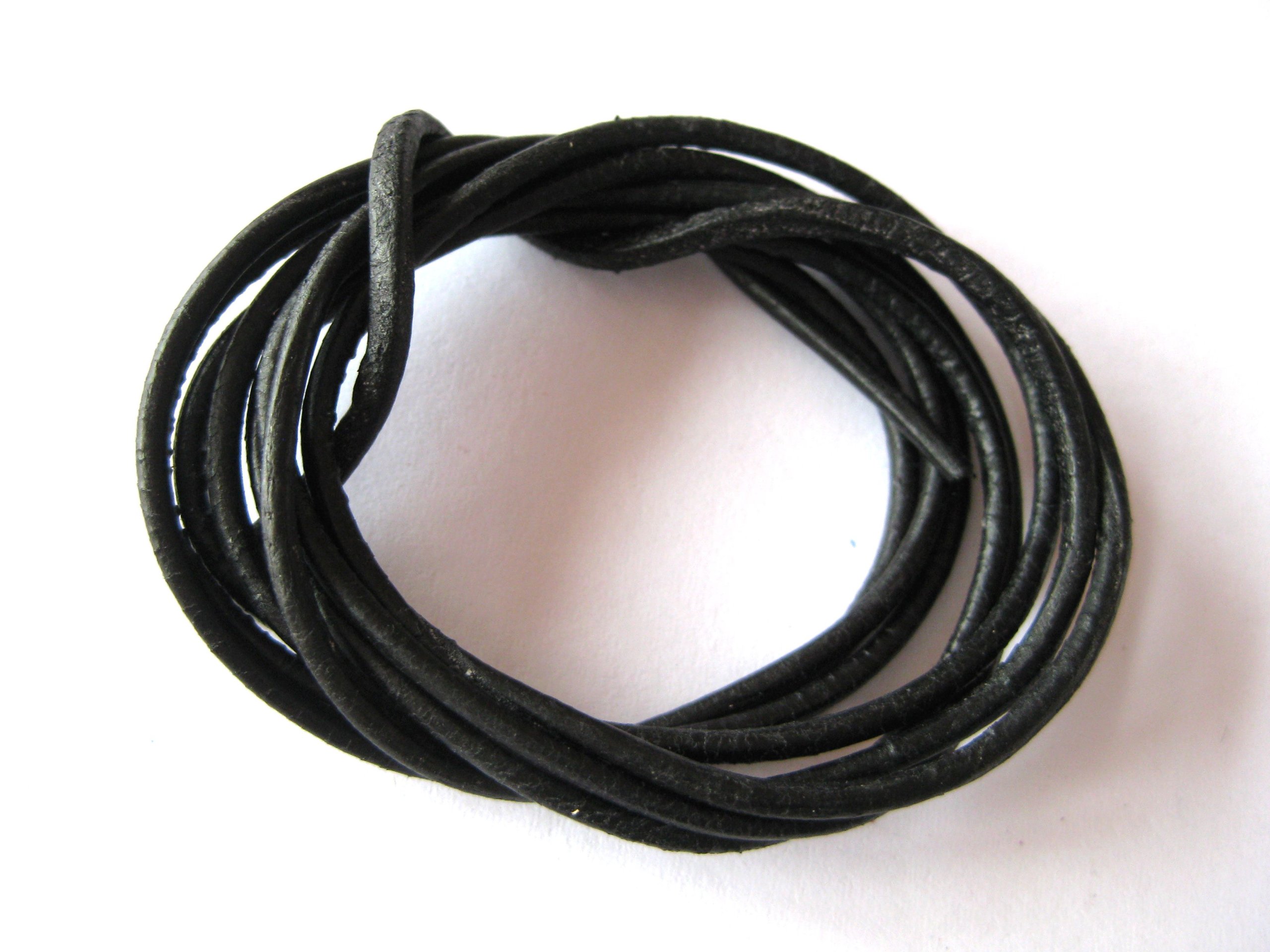 Lederband schwarz 1 m Ziegenleder